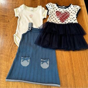 Bundle - 3 pcs of 6-9 M Baby Clothes. Various Brands. Size 6-9 Months.